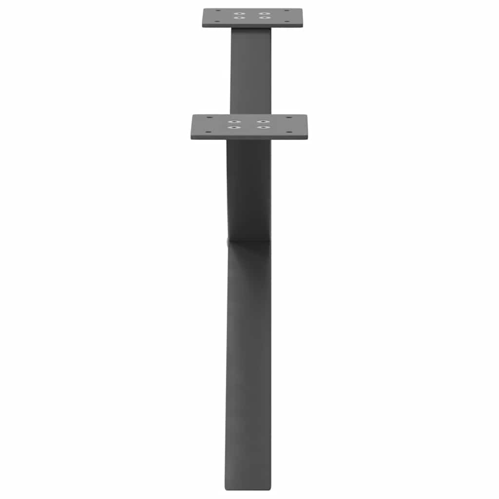 vidaXL Nogi do stolika kawowego w kształcie litery X 2 szt. Antracyt 70x(30-31) cm Stal