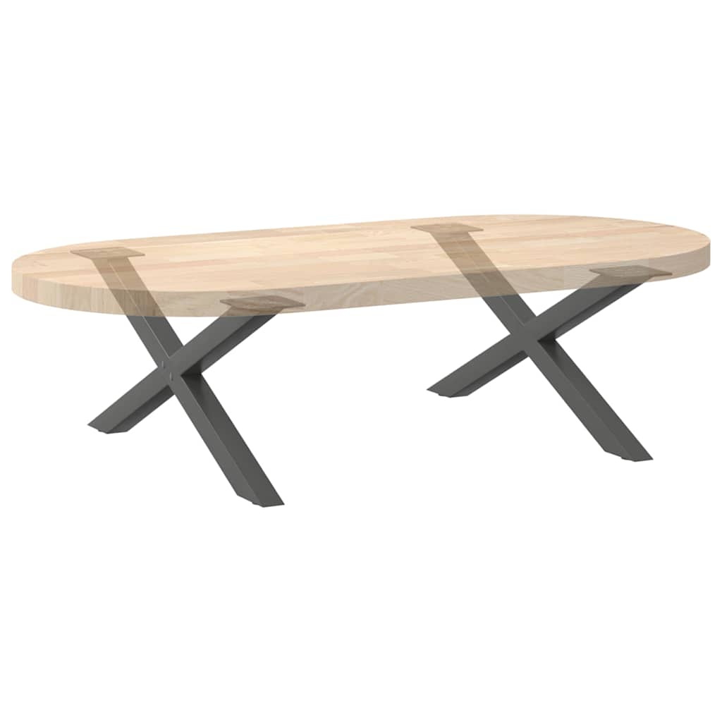 vidaXL Nogi do stolika kawowego w kształcie litery X 2 szt. Antracyt 70x(30-31) cm Stal