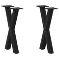 vidaXL Nogi do stolika kawowego w kształcie litery X 2 szt. Czarne 28x(42-43) cm Stal