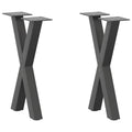 vidaXL Nogi do stolika kawowego w kształcie litery X 2 szt. Antracyt 28x(42-43) cm Stal