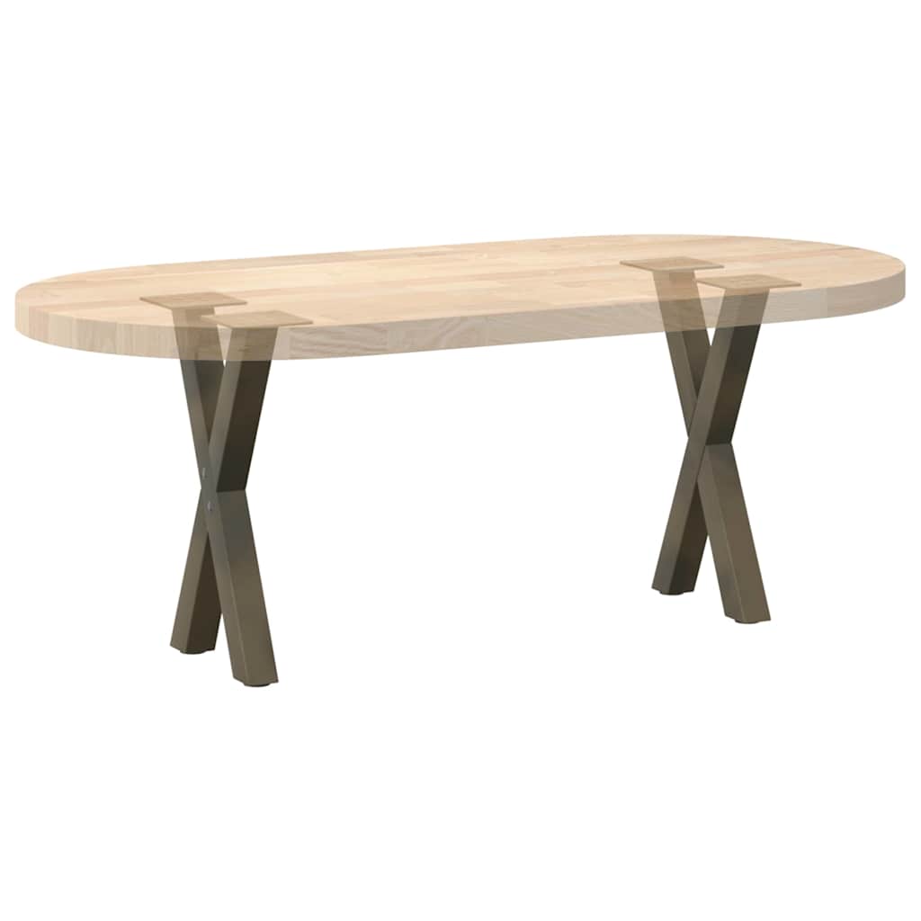 vidaXL Nogi do stolika kawowego w kształcie litery X 2 szt. Naturalna stal 28x(42-43) cm Stal