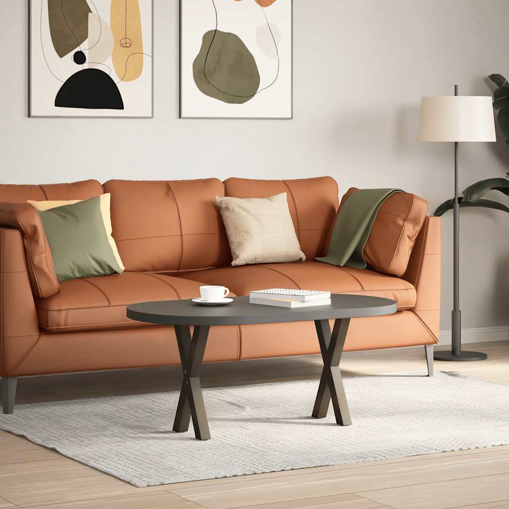 vidaXL Nogi do stolika kawowego w kształcie litery X 2 szt. Naturalna stal 38x(42-43) cm Stal