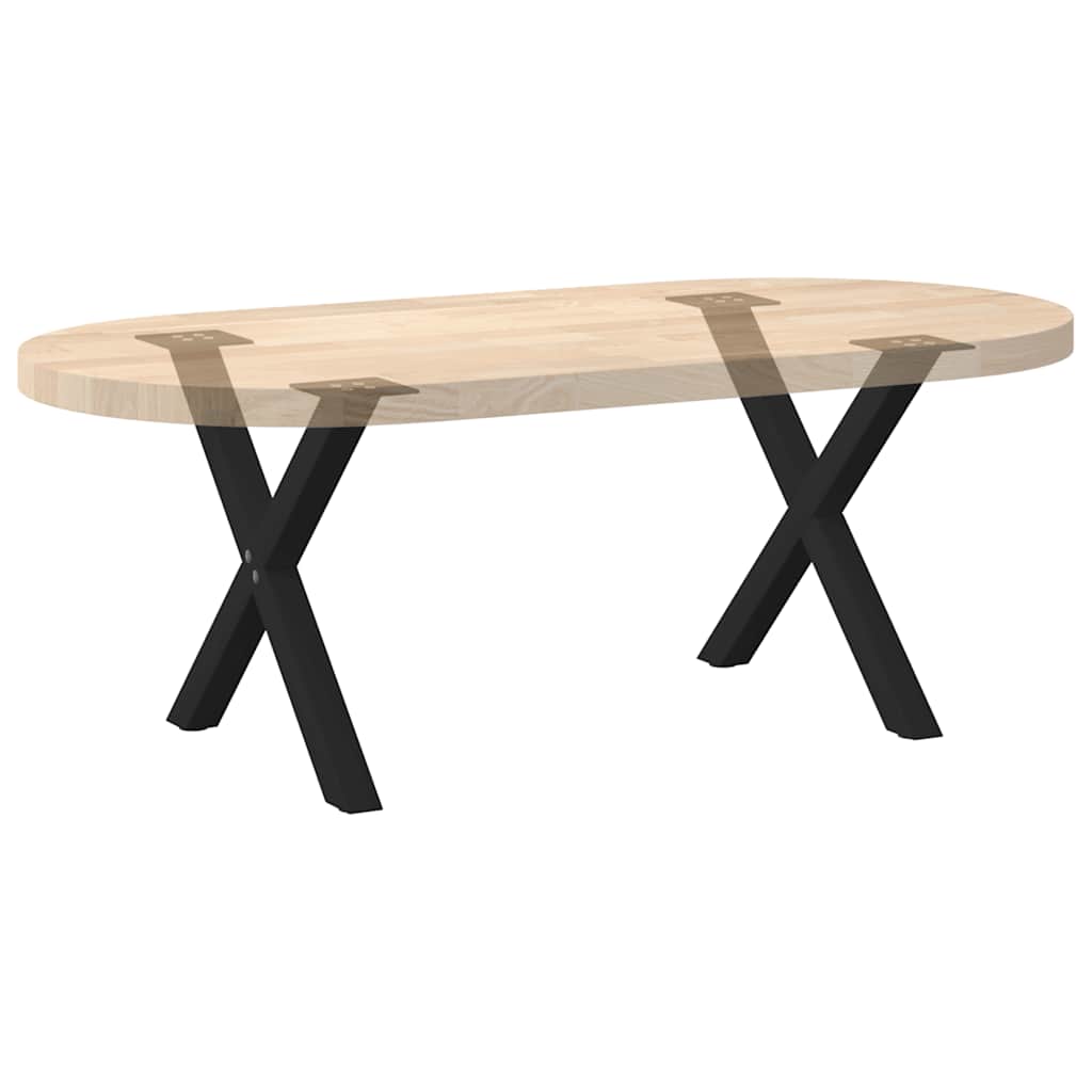 vidaXL Nogi do stolika kawowego w kształcie litery X 2 szt. Czarne 50x(42-43) cm Stal