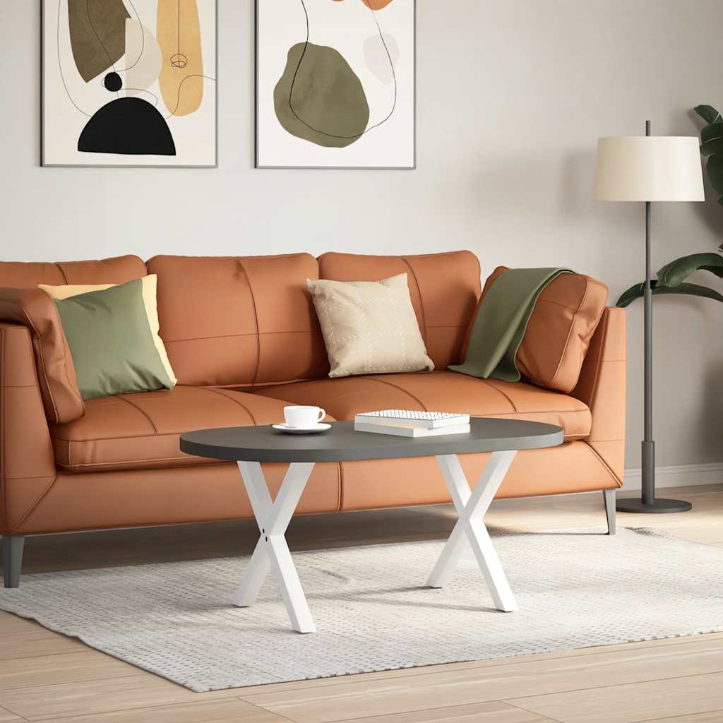 vidaXL Nogi do stolika kawowego w kształcie litery X 2 szt. Białe 50x(42-43) cm Stal