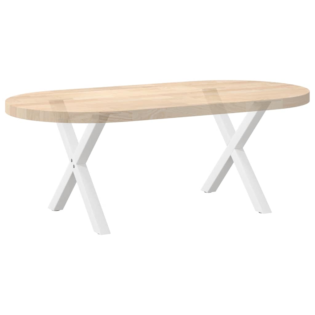 vidaXL Nogi do stolika kawowego w kształcie litery X 2 szt. Białe 50x(42-43) cm Stal