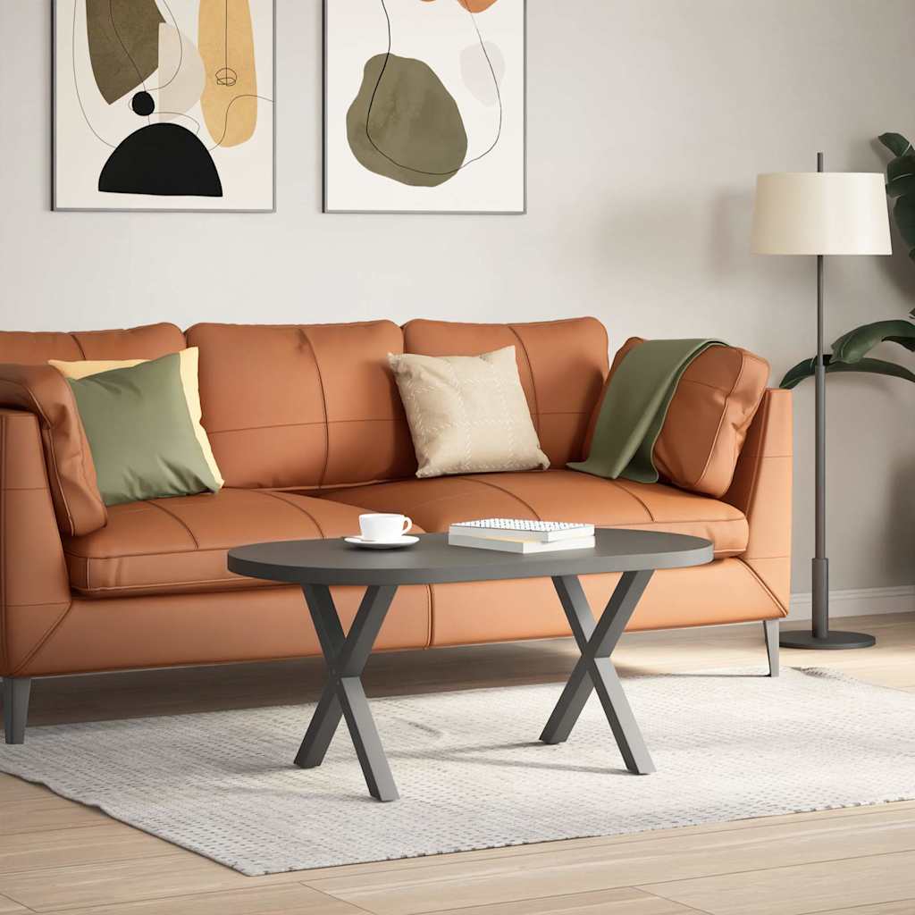 vidaXL Nogi do stolika kawowego w kształcie litery X 2 szt. Antracyt 50x(42-43) cm Stal