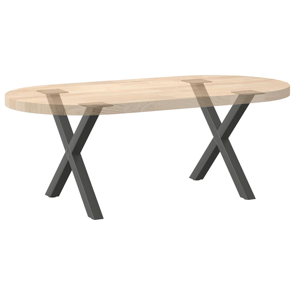 vidaXL Nogi do stolika kawowego w kształcie litery X 2 szt. Antracyt 50x(42-43) cm Stal