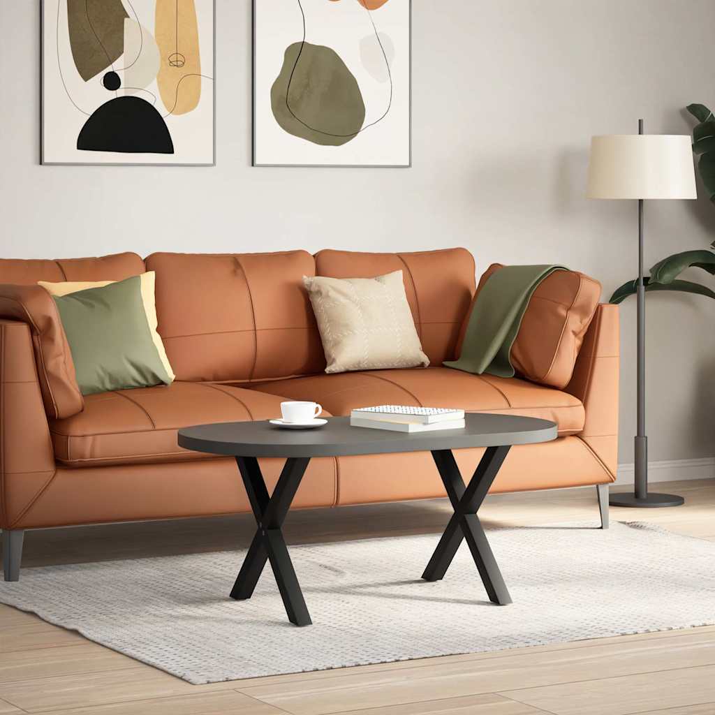 vidaXL Nogi do stolika kawowego w kształcie litery X 2 szt. Czarne 60x(42-43) cm Stal