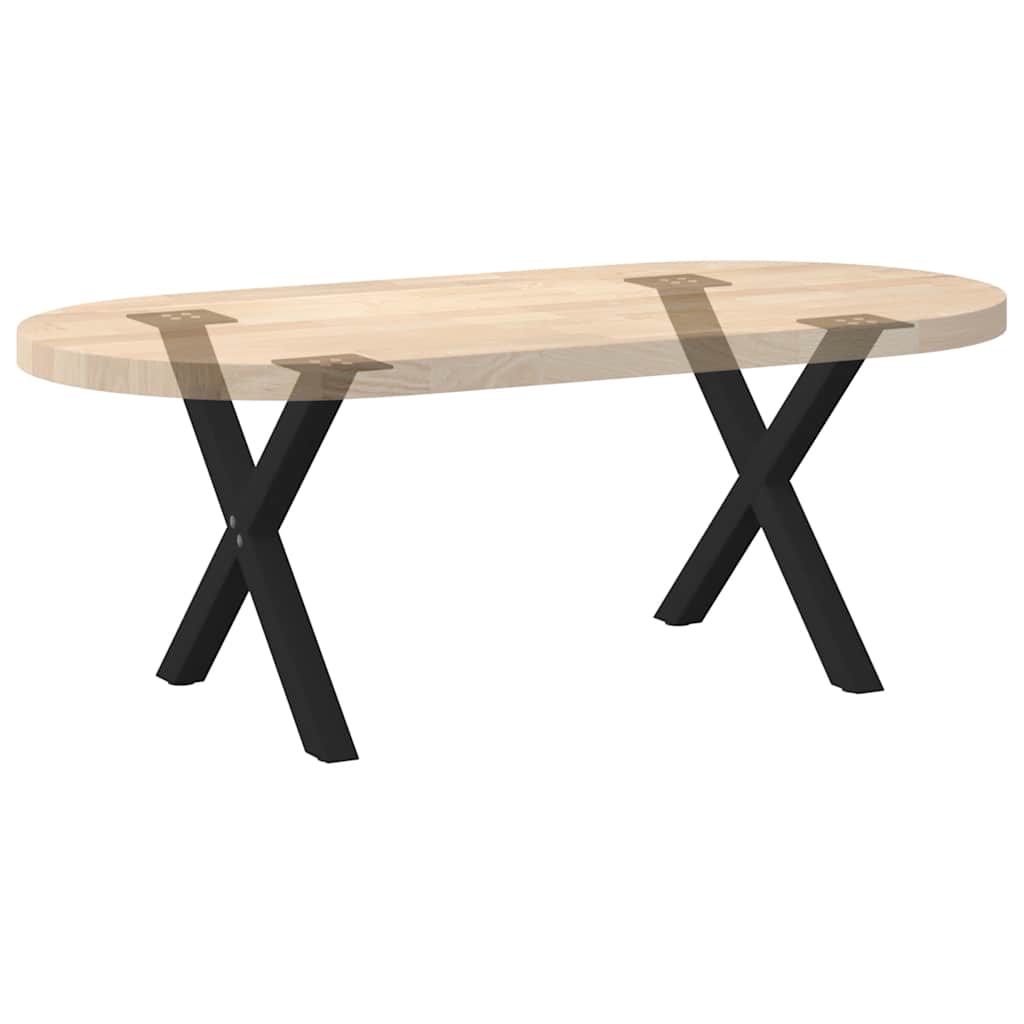 vidaXL Nogi do stolika kawowego w kształcie litery X 2 szt. Czarne 60x(42-43) cm Stal
