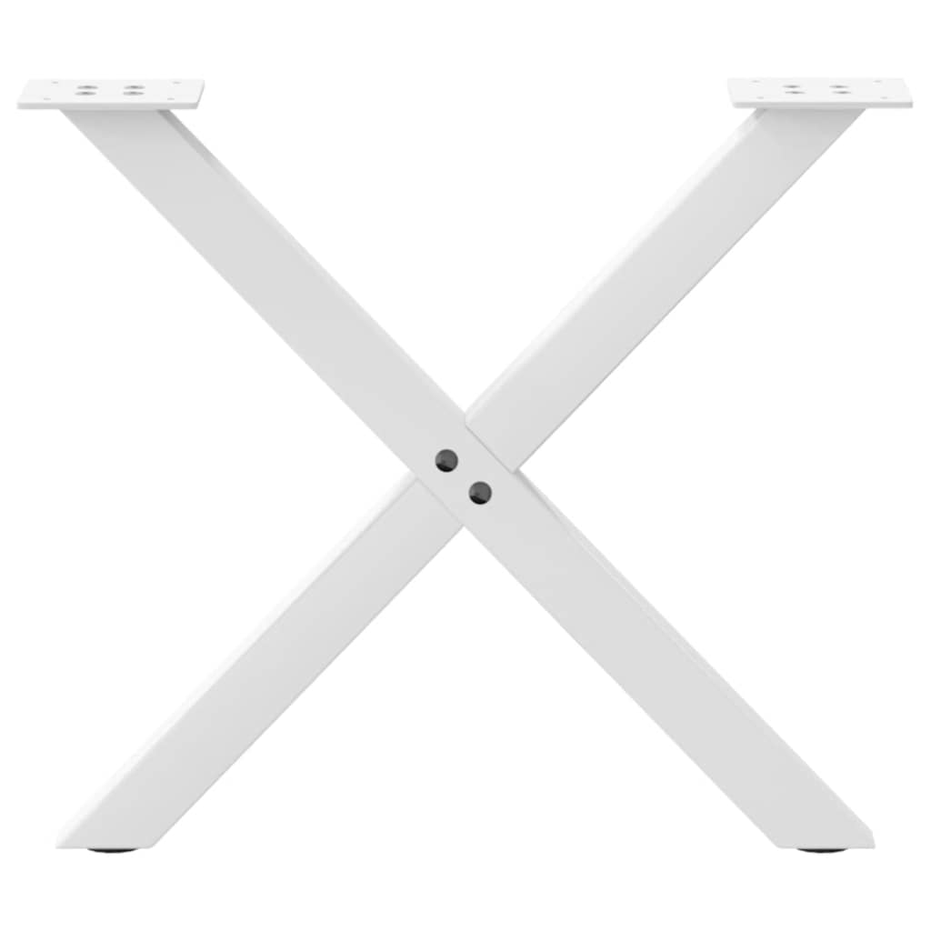vidaXL Nogi do stolika kawowego w kształcie litery X 2 szt. Białe 60x(42-43) cm Stal