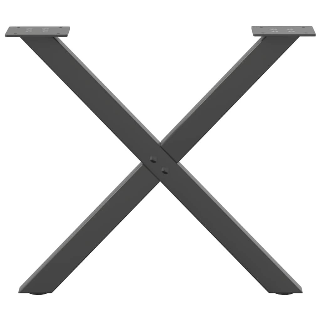 vidaXL Nogi do stolika kawowego w kształcie litery X 2 szt. Antracyt 60x(42-43) cm Stal