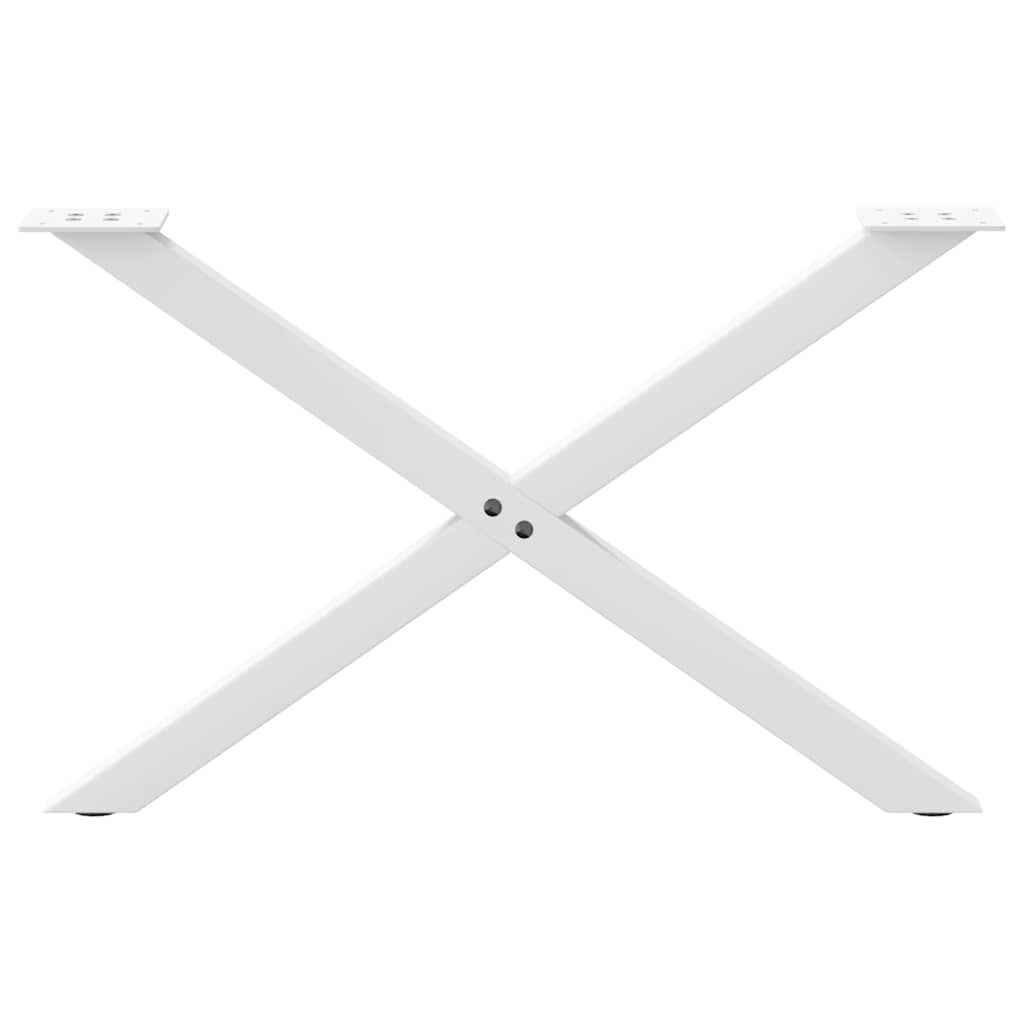 vidaXL Nogi do stolika kawowego w kształcie litery X 2 szt. Białe 70x(42-43) cm Stal