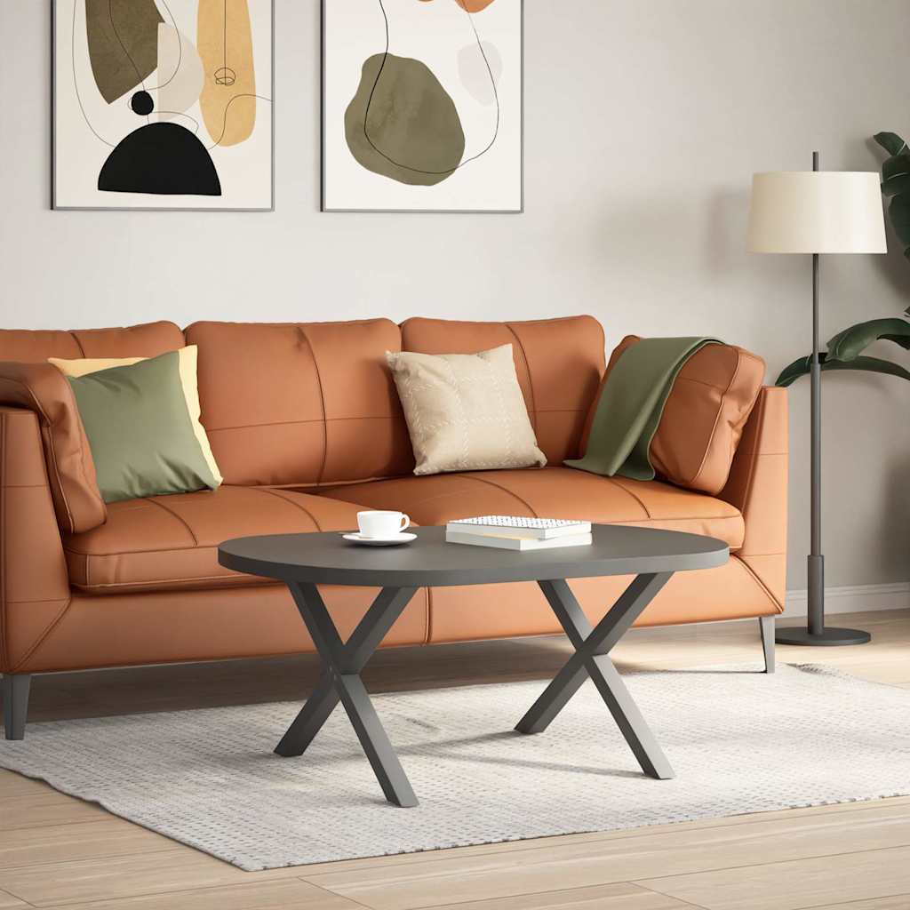 vidaXL Nogi do stolika kawowego w kształcie litery X 2 szt. Antracyt 70x(42-43) cm Stal