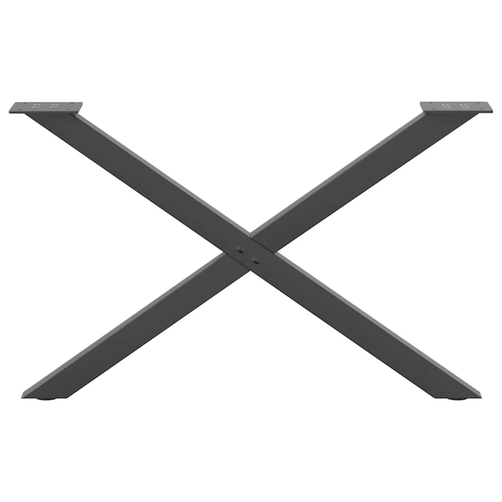 vidaXL Nogi do stolika kawowego w kształcie litery X 2 szt. Antracyt 70x(42-43) cm Stal