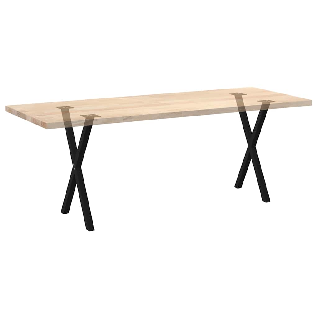 vidaXL Nogi do stołu jadalnego w kształcie litery X 2 szt. Czarne 50x(72-73) cm Stal