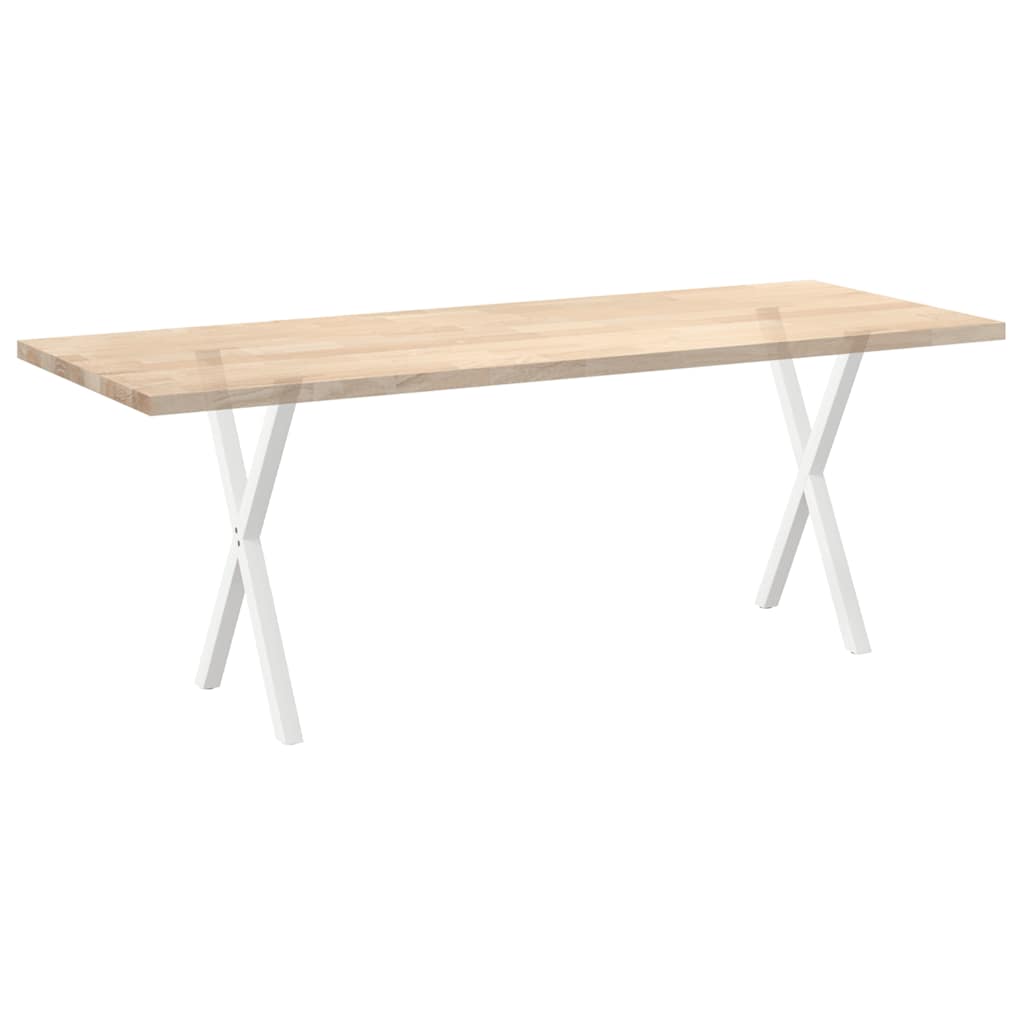 vidaXL Nogi do stołu jadalnego w kształcie litery X 2 szt. Białe 50x(72-73) cm Stal