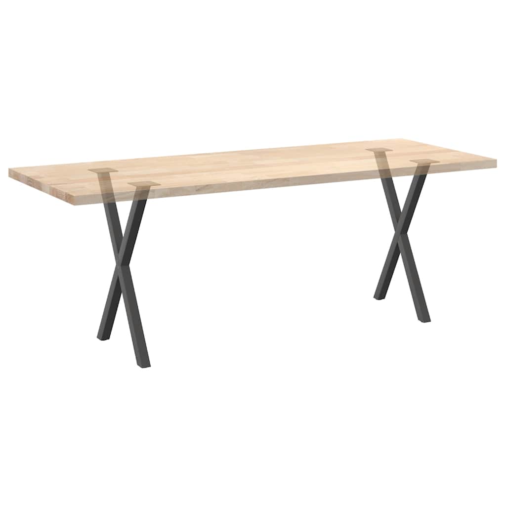 vidaXL Nogi do stołu jadalnego w kształcie litery X 2 szt. Antracyt 50x(72-73) cm Stal