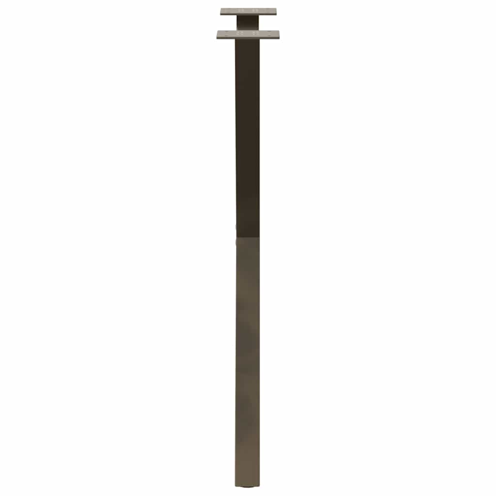 vidaXL Nogi do stołu jadalnego w kształcie litery X 2 szt. Naturalna stal 50x(72-73) cm Stal