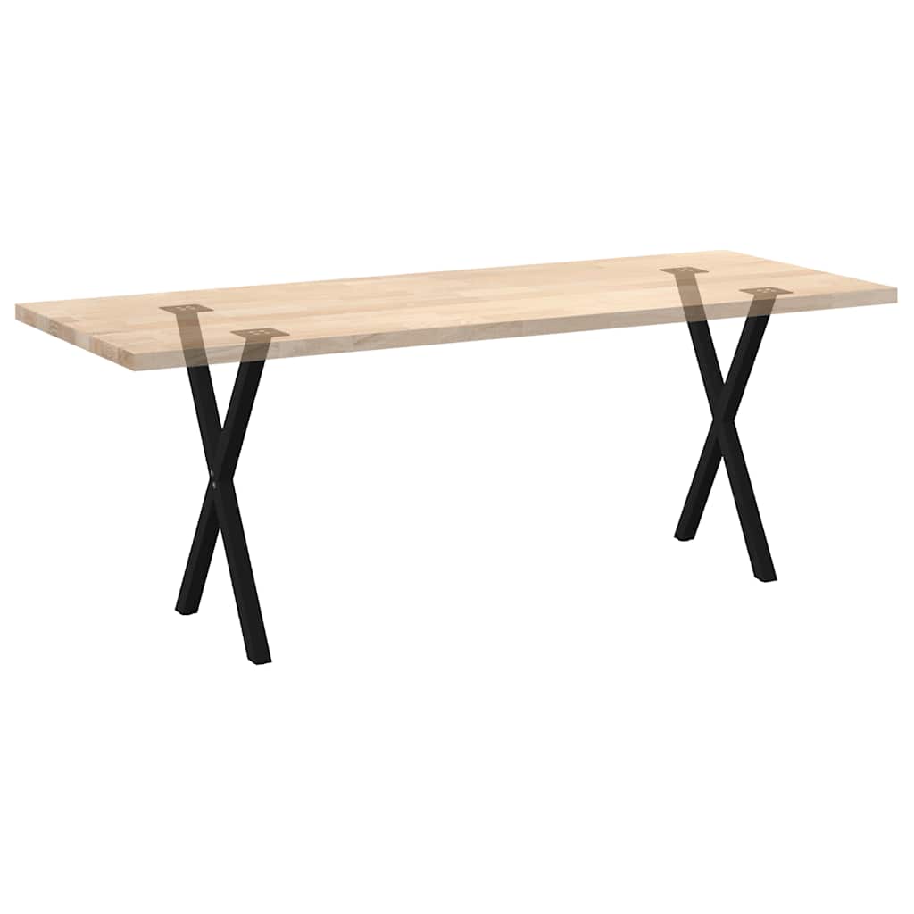 vidaXL Nogi do stołu jadalnego w kształcie litery X 2 szt. Czarne 57x(72-73) cm Stal
