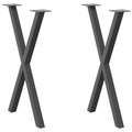 vidaXL Nogi do stołu jadalnego w kształcie litery X 2 szt. Antracyt 57x(72-73) cm Stal