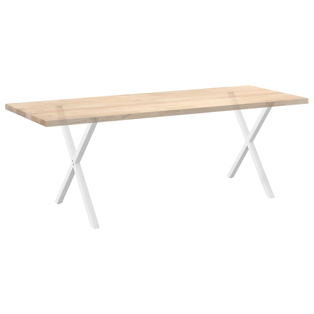 vidaXL Nogi do stołu jadalnego w kształcie litery X 2 szt. Białe 70x(72-73) cm Stal