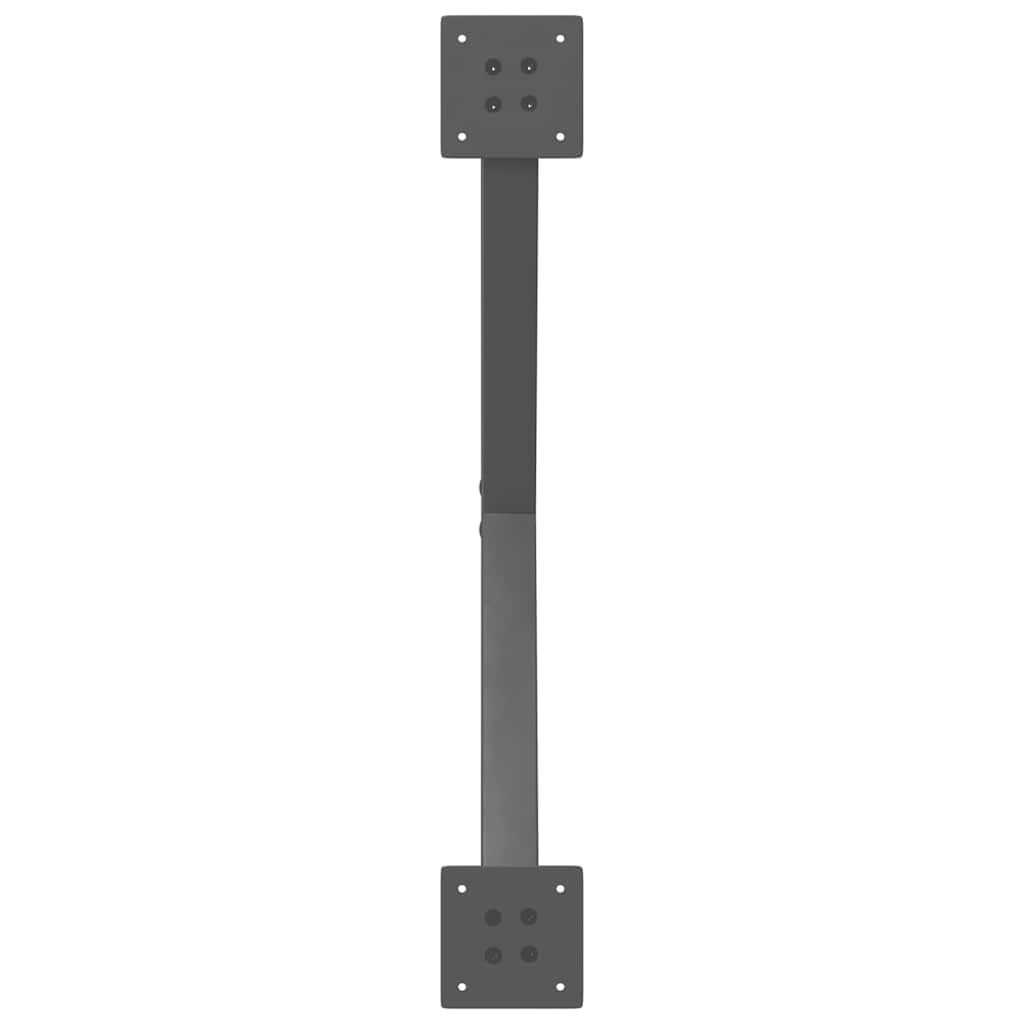 vidaXL Nogi do stołu jadalnego w kształcie litery X 2 szt. Antracyt 70x(72-73) cm Stal