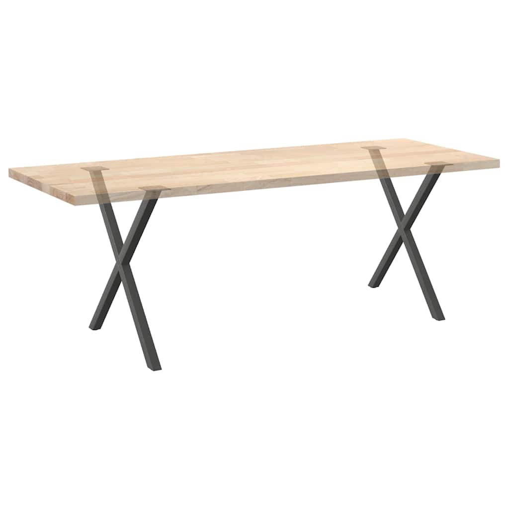 vidaXL Nogi do stołu jadalnego w kształcie litery X 2 szt. Antracyt 70x(72-73) cm Stal