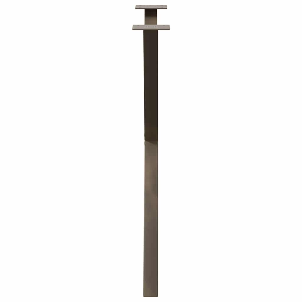 vidaXL Nogi do stołu jadalnego w kształcie litery X 2 szt. Naturalna stal 70x(72-73) cm Stal