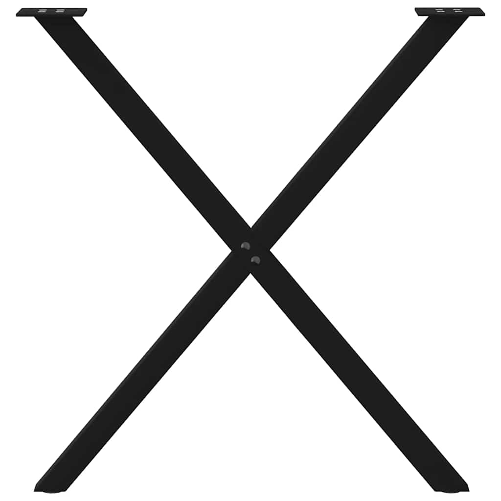 vidaXL Nogi do stołu jadalnego w kształcie litery X 2 szt. Czarne 80x(72-73) cm Stal
