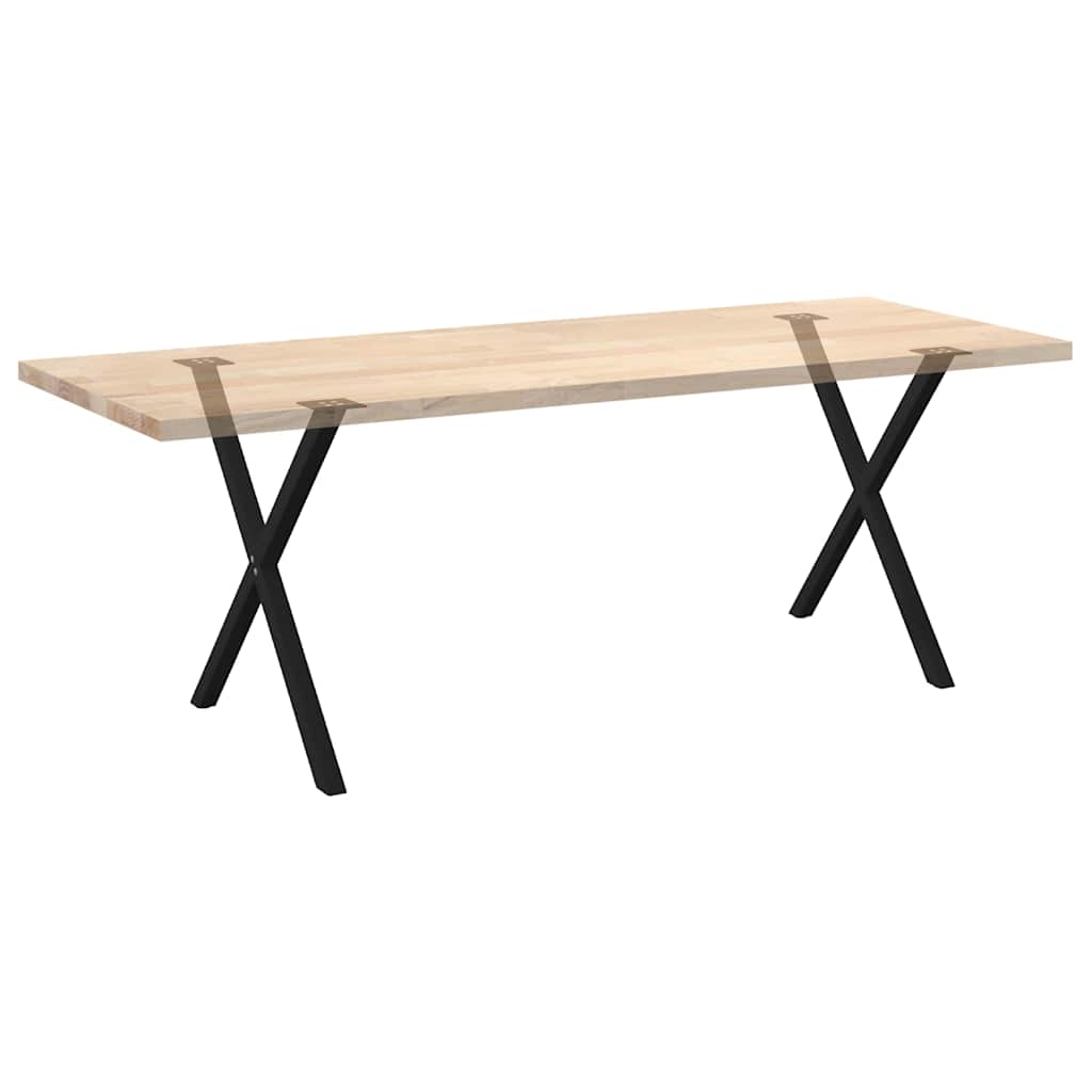 vidaXL Nogi do stołu jadalnego w kształcie litery X 2 szt. Czarne 80x(72-73) cm Stal