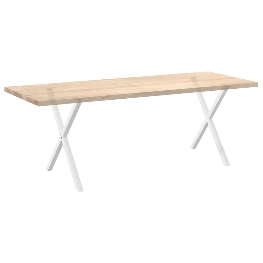 vidaXL Nogi do stołu jadalnego w kształcie litery X 2 szt. Białe 80x(72-73) cm Stal