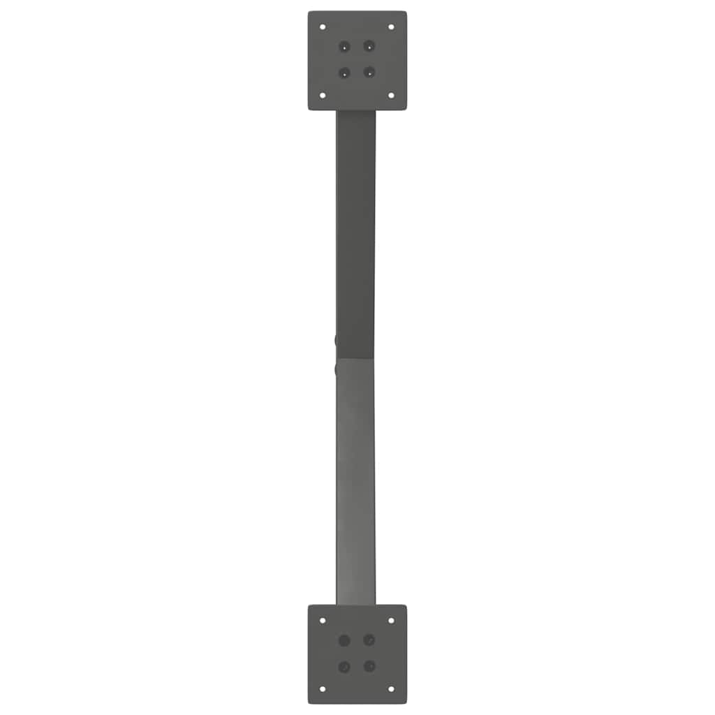 vidaXL Nogi do stołu jadalnego w kształcie litery X 2 szt. Antracyt 80x(72-73) cm Stal