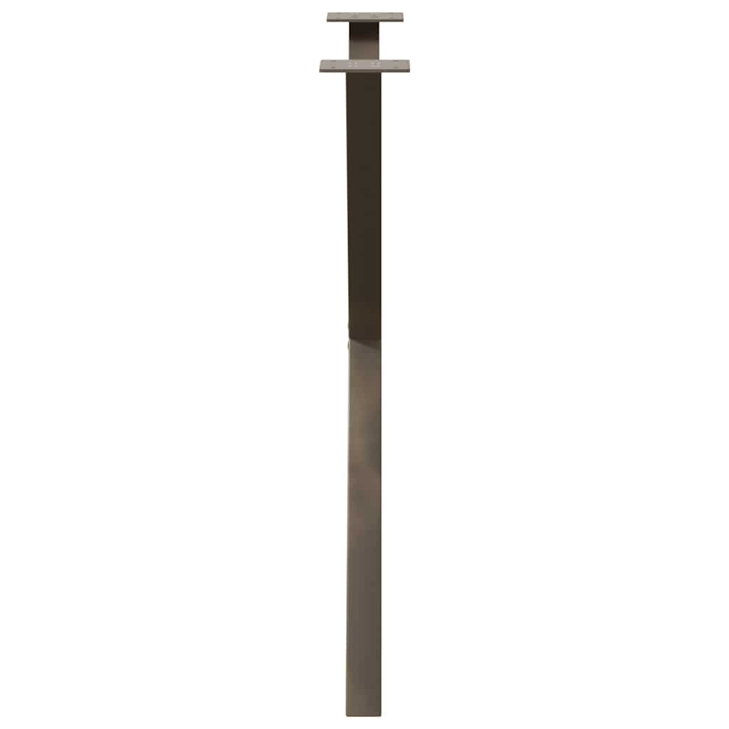 vidaXL Nogi do stołu jadalnego w kształcie litery X 2 szt. Naturalna stal 80x(72-73) cm Stal