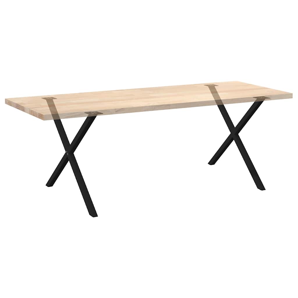 vidaXL Nogi do stołu jadalnego w kształcie litery X 2 szt. Czarne 90x(72-73) cm Stal