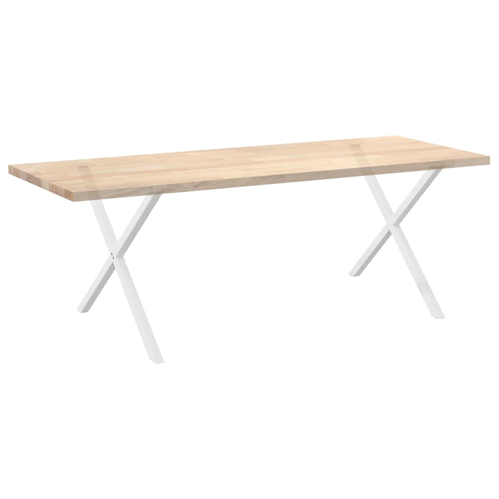 vidaXL Nogi do stołu jadalnego w kształcie litery X 2 szt. Białe 90x(72-73) cm Stal