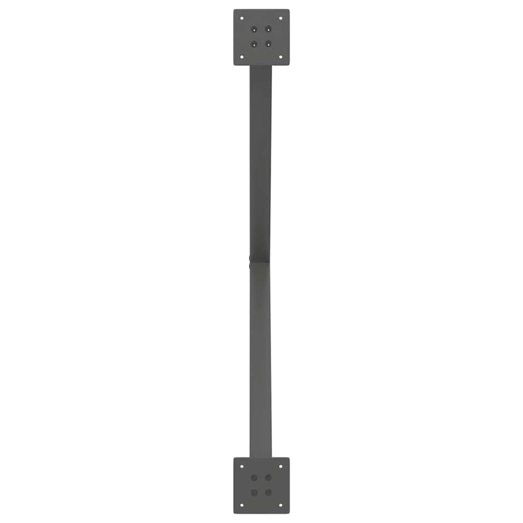 vidaXL Nogi do stołu jadalnego w kształcie litery X 2 szt. Antracyt 90x(72-73) cm Stal