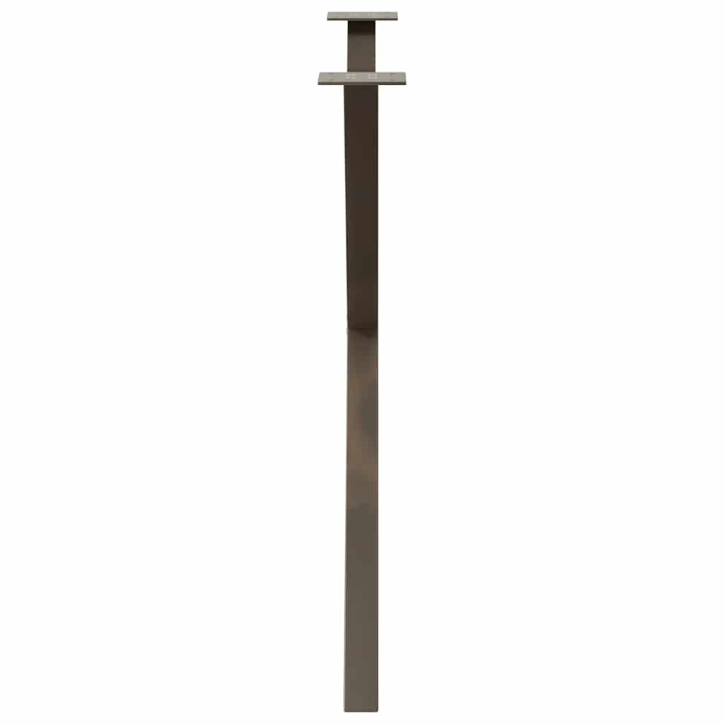vidaXL Nogi do stołu jadalnego w kształcie litery X 2 szt. Naturalna stal 90x(72-73) cm Stal