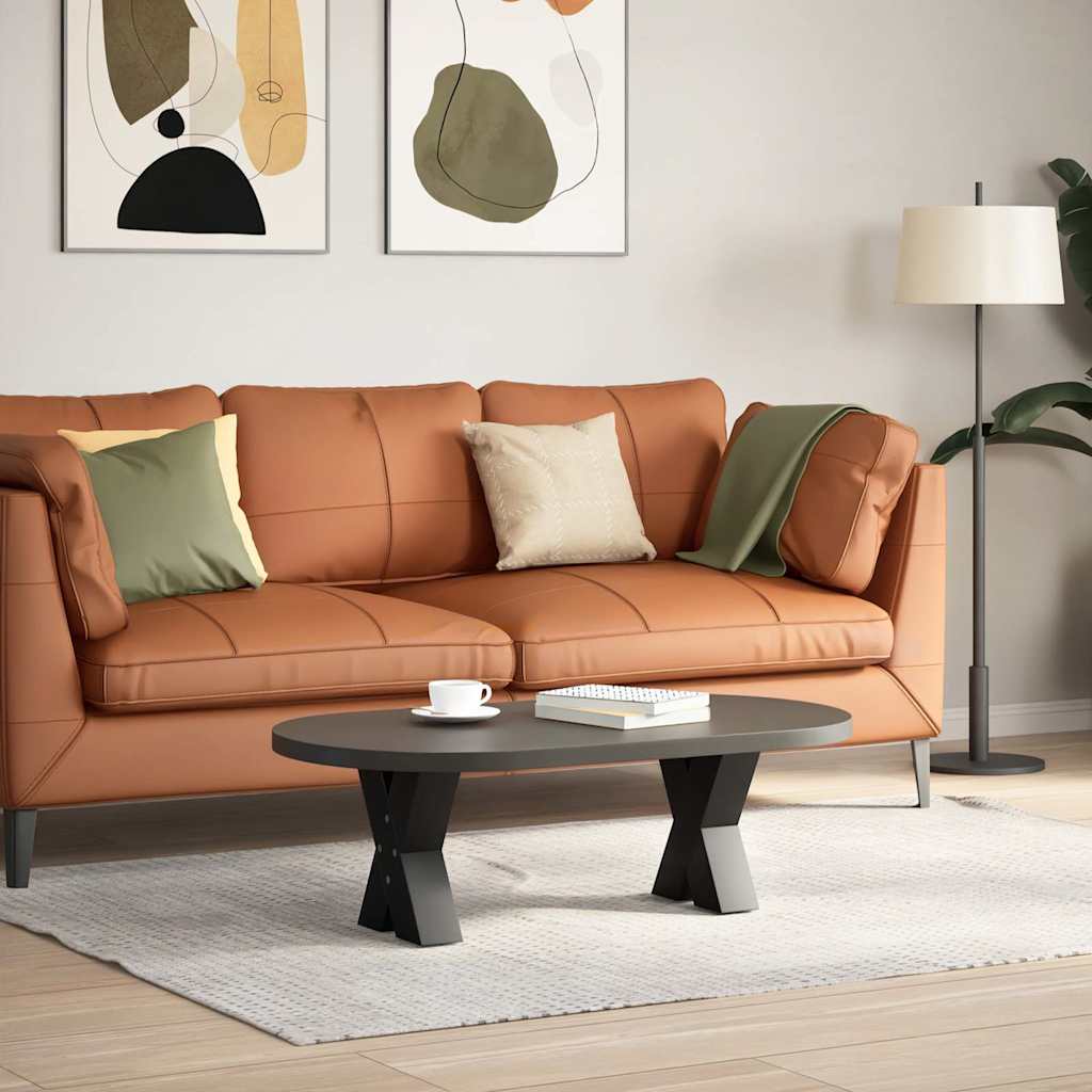 vidaXL Nogi do stolika kawowego w kształcie litery X 2 szt. Czarne 30x(30-31) cm Stal