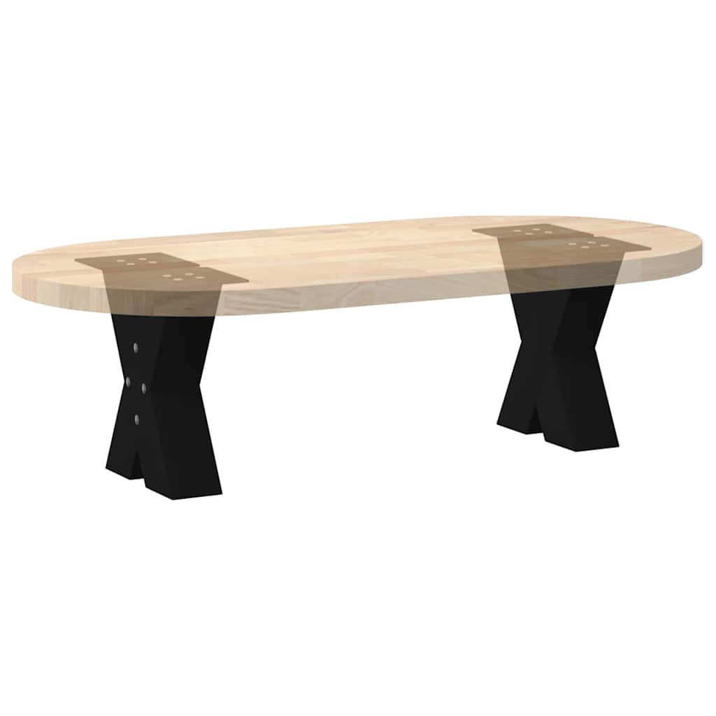vidaXL Nogi do stolika kawowego w kształcie litery X 2 szt. Czarne 30x(30-31) cm Stal