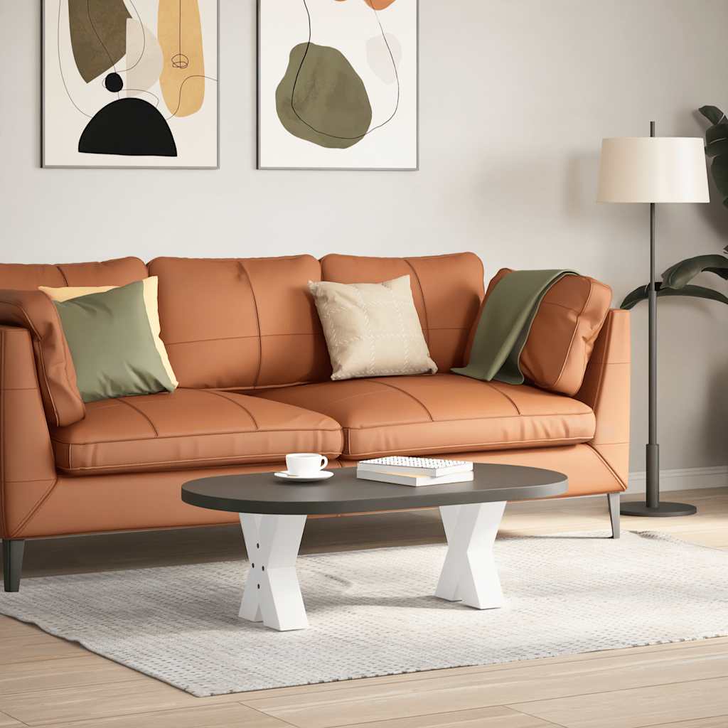 vidaXL Nogi do stolika kawowego w kształcie litery X 2 szt. Białe 30x(30-31) cm Stal