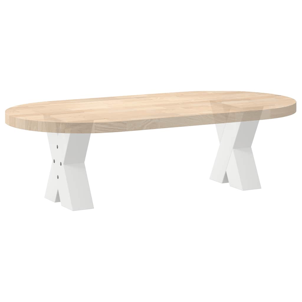 vidaXL Nogi do stolika kawowego w kształcie litery X 2 szt. Białe 30x(30-31) cm Stal