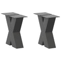 vidaXL Nogi do stolika kawowego w kształcie litery X 2 szt. Antracyt 30x(30-31) cm Stal