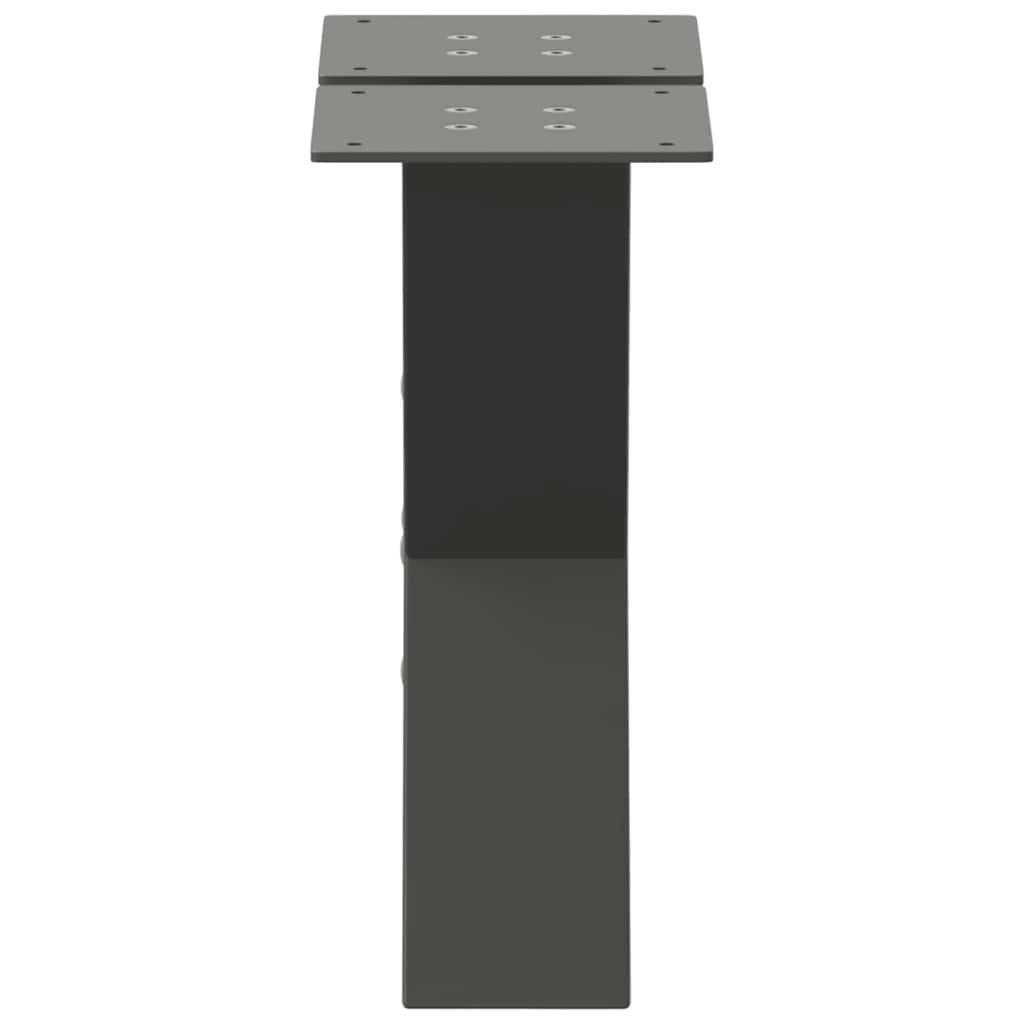 vidaXL Nogi do stolika kawowego w kształcie litery X 2 szt. Antracyt 30x(30-31) cm Stal