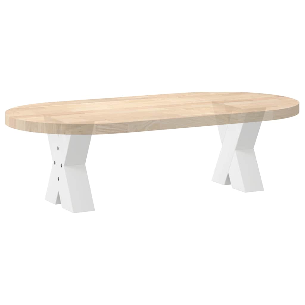 vidaXL Nogi do stolika kawowego w kształcie litery X 2 szt. Białe 40x(30-31) cm Stal