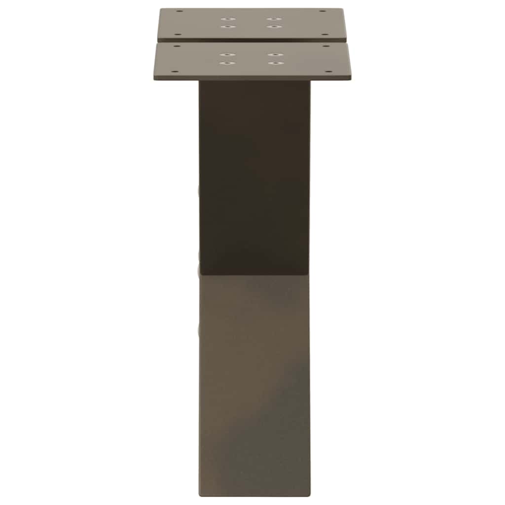 vidaXL Nogi do stolika kawowego w kształcie litery X 2 szt. Naturalna stal 40x(30-31) cm Stal