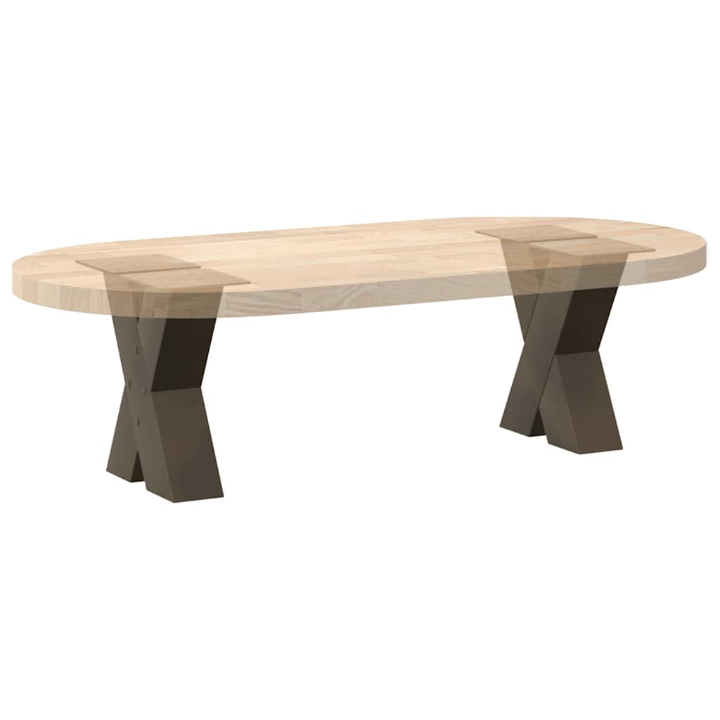 vidaXL Nogi do stolika kawowego w kształcie litery X 2 szt. Naturalna stal 40x(30-31) cm Stal