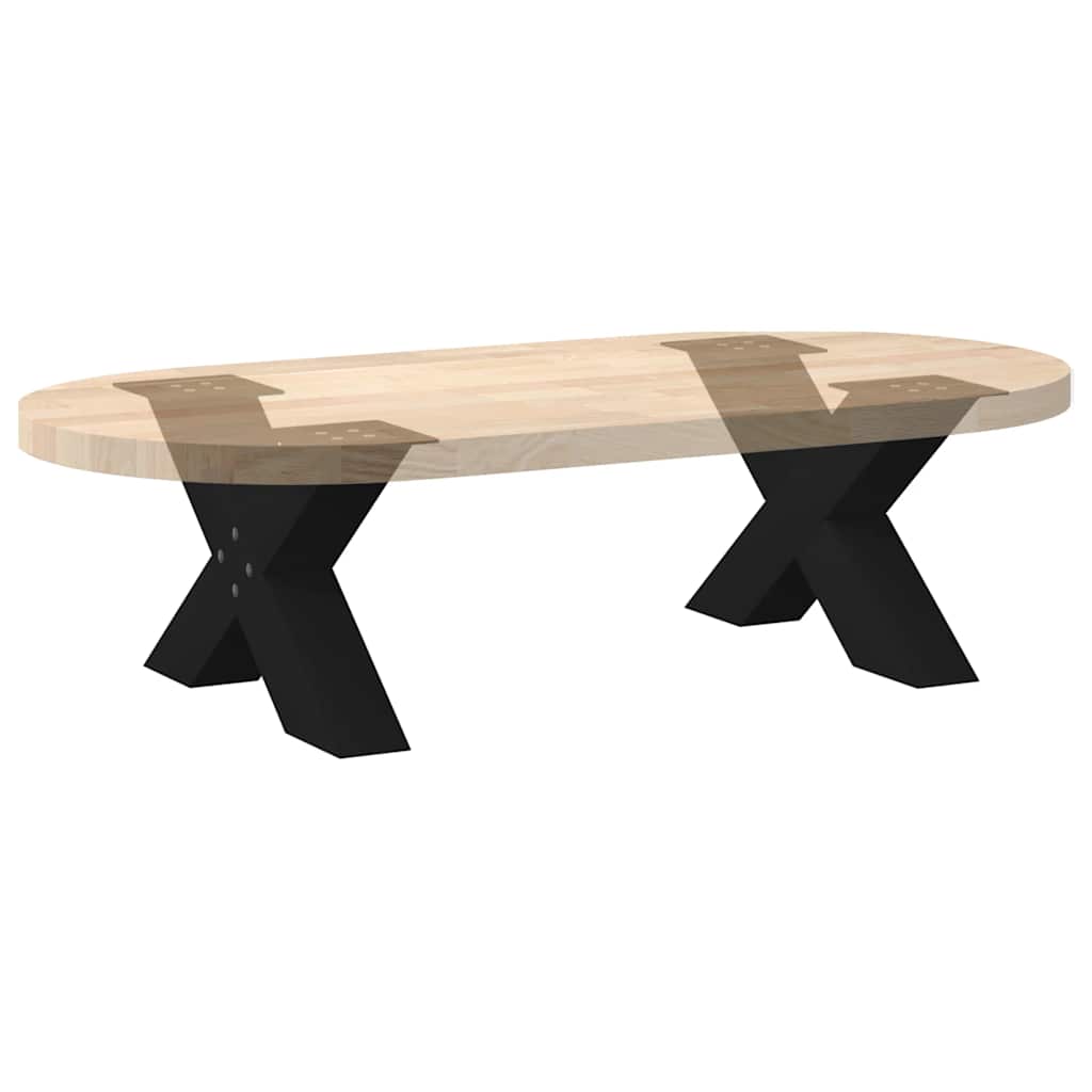 vidaXL Nogi do stolika kawowego w kształcie litery X 2 szt. Czarne 50x(30-31) cm Stal