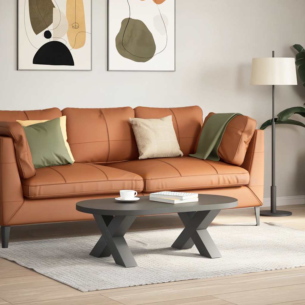 vidaXL Nogi do stolika kawowego w kształcie litery X 2 szt. Antracyt 50x(30-31) cm Stal