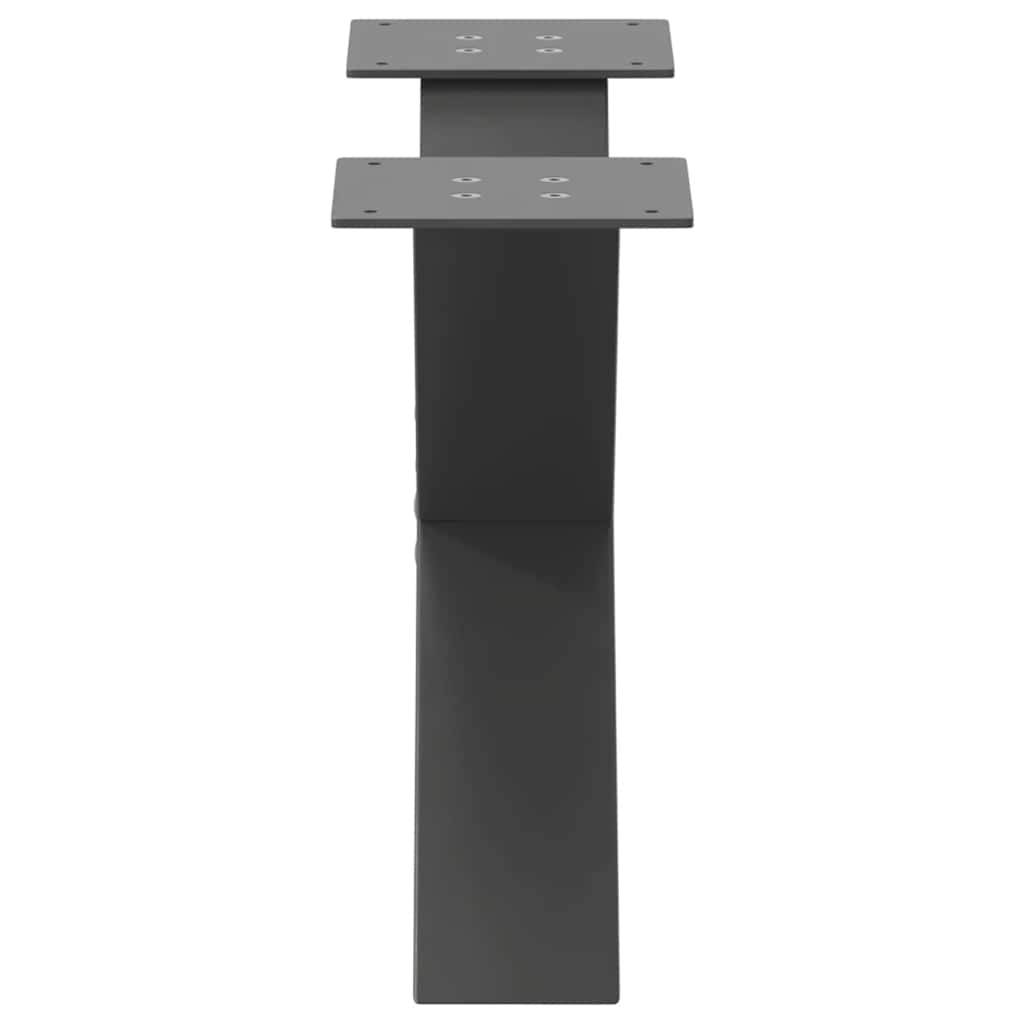 vidaXL Nogi do stolika kawowego w kształcie litery X 2 szt. Antracyt 50x(30-31) cm Stal