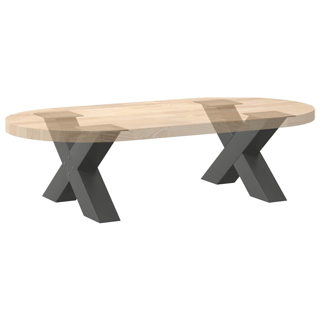 vidaXL Nogi do stolika kawowego w kształcie litery X 2 szt. Antracyt 50x(30-31) cm Stal